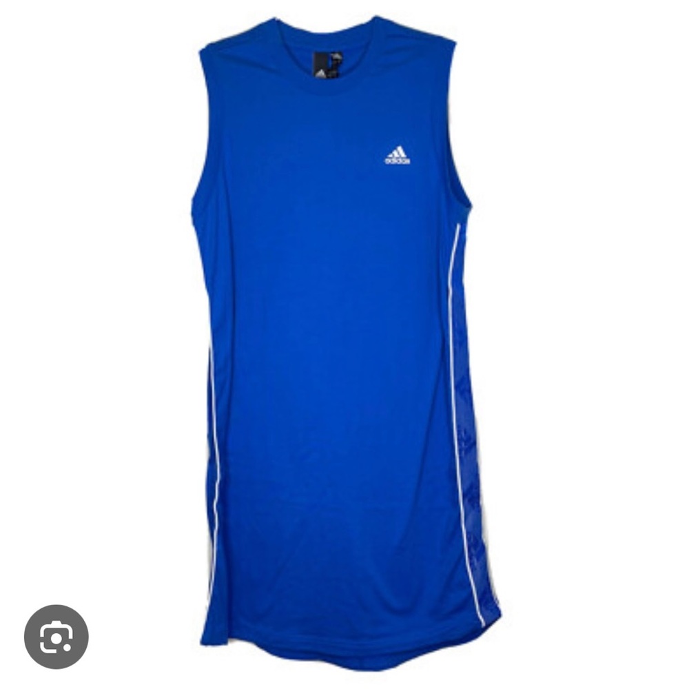 Adidas Royal Blue Athletic Dress with White Trim